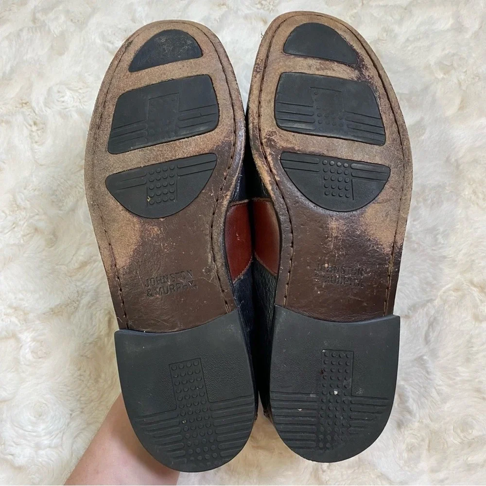 Johnson and Murphy Aragon Il‎ Kiltie Tassel Loafer Men's 11.5 Brown Black Shoe